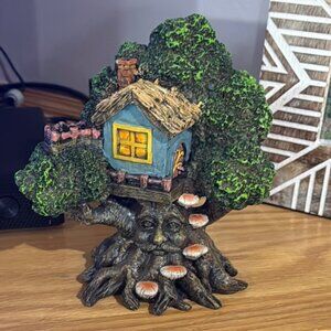 Whimsical Treehouse Figurine
